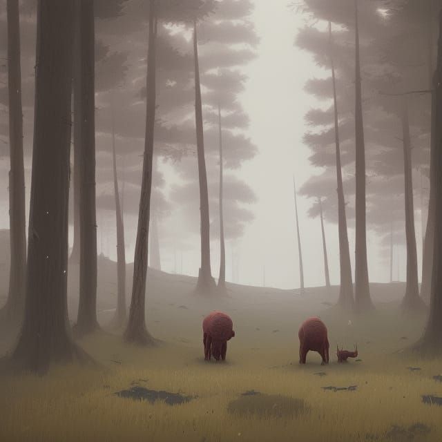 Overgrown Desolation Landscape Art