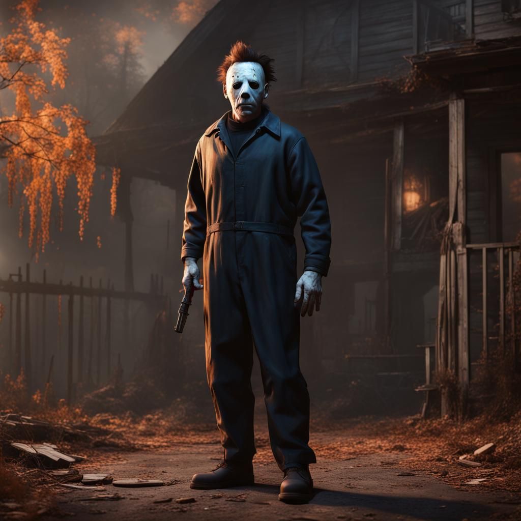 Goofy Michael Myers: Detailed Matte Painting