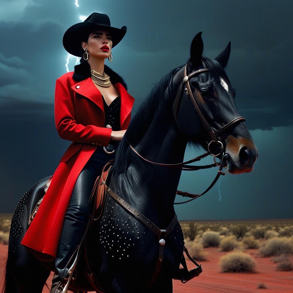 Dua Lipa as Cowgirl in Arizona Desert