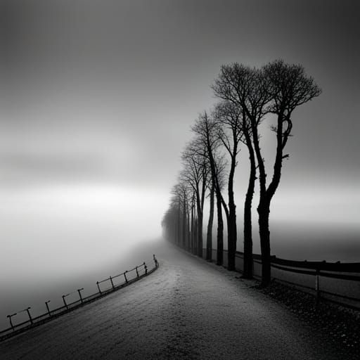 Romantic Landscape Painting with Dramatic Lighting