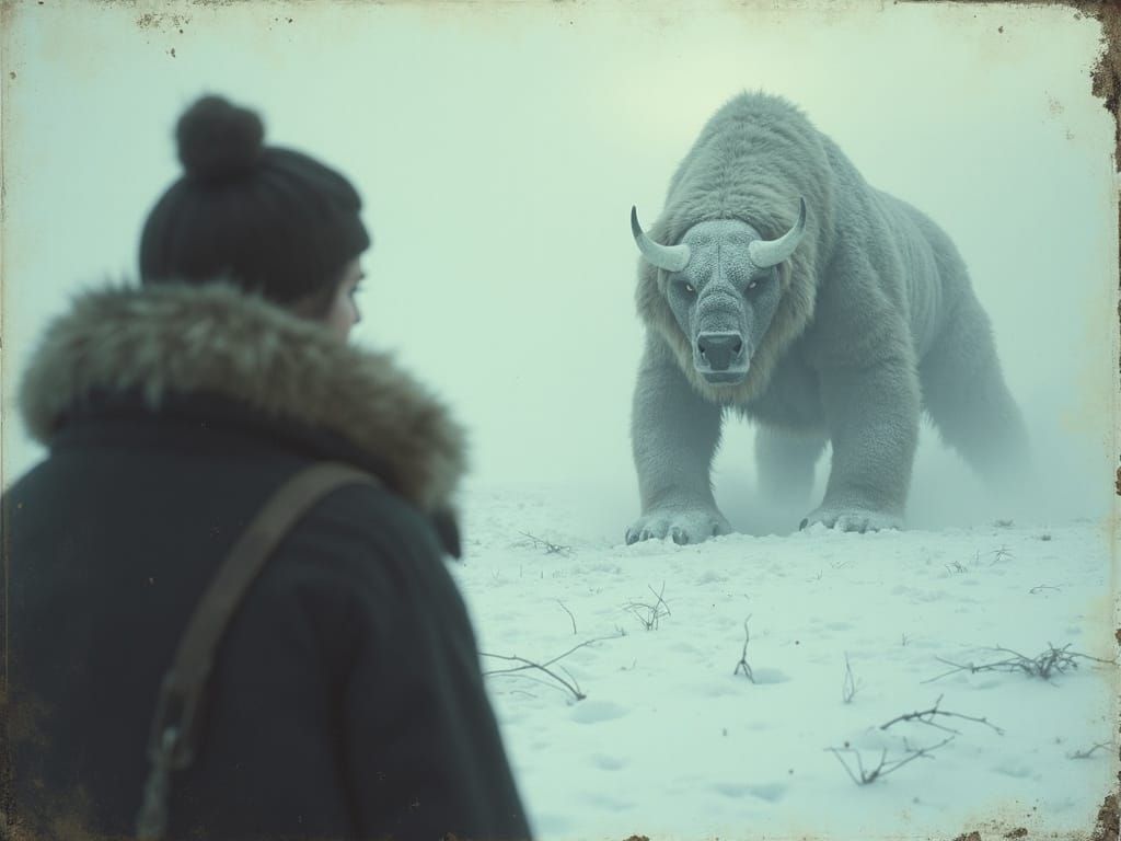 Mythical Snow Beast Emerges from Tundra