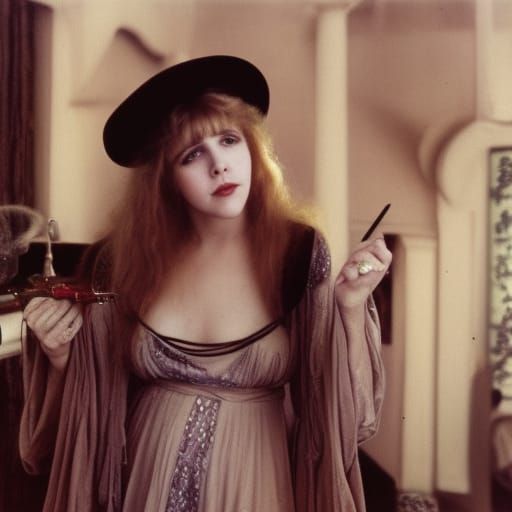 Young Woman in a Pre-Raphaelite Art Nouveau Home