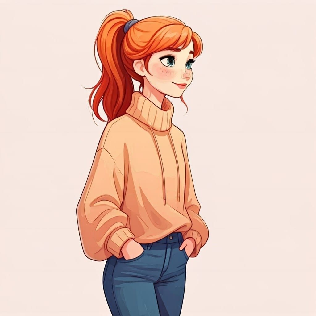 Modern Anna in Pop Surrealist Style