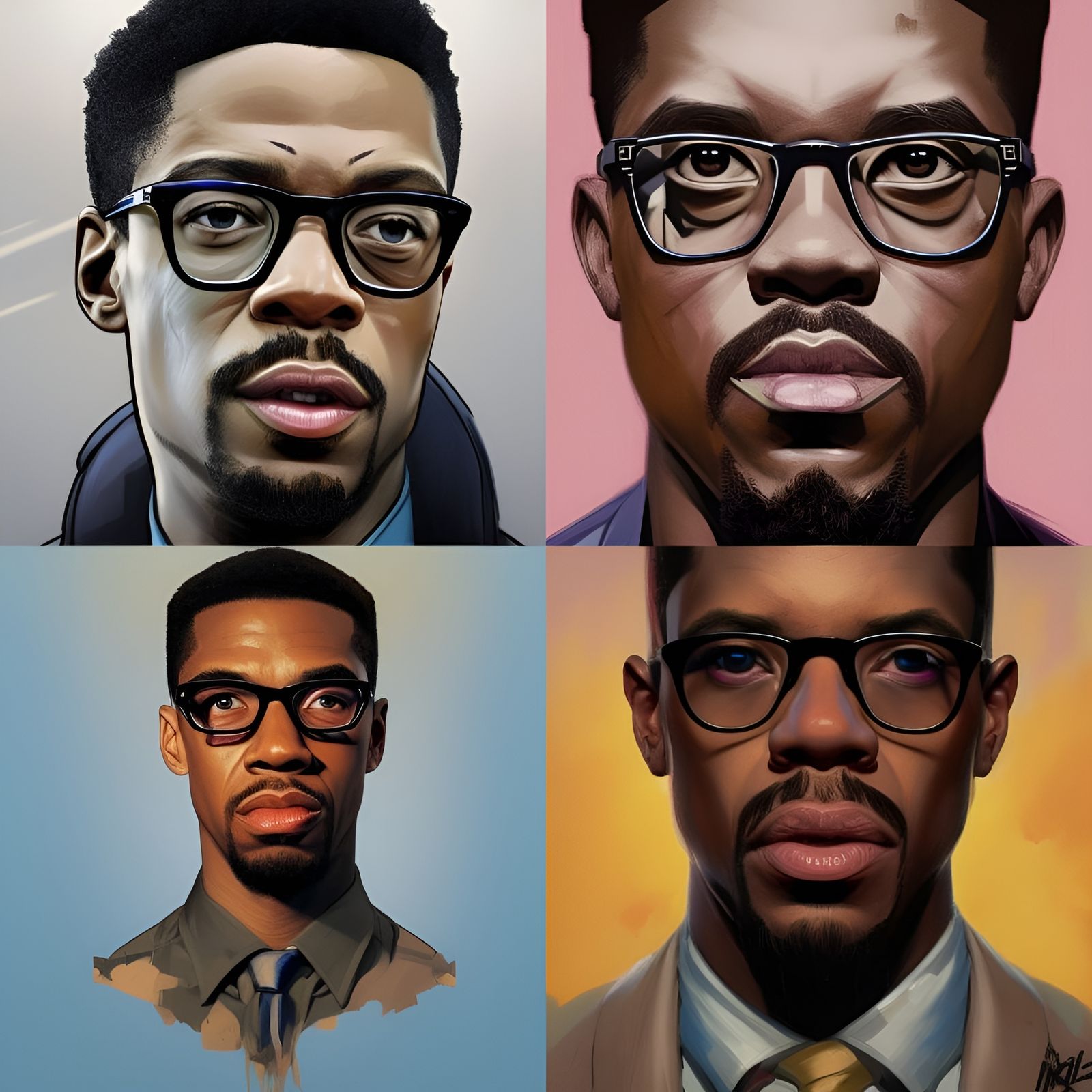 Pop Art Portrait of Malcom X in 8k Resolution