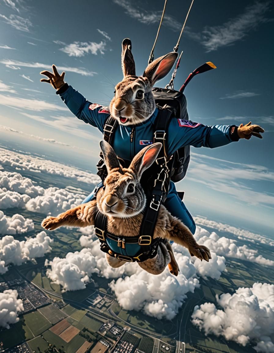 rabbit skydiving