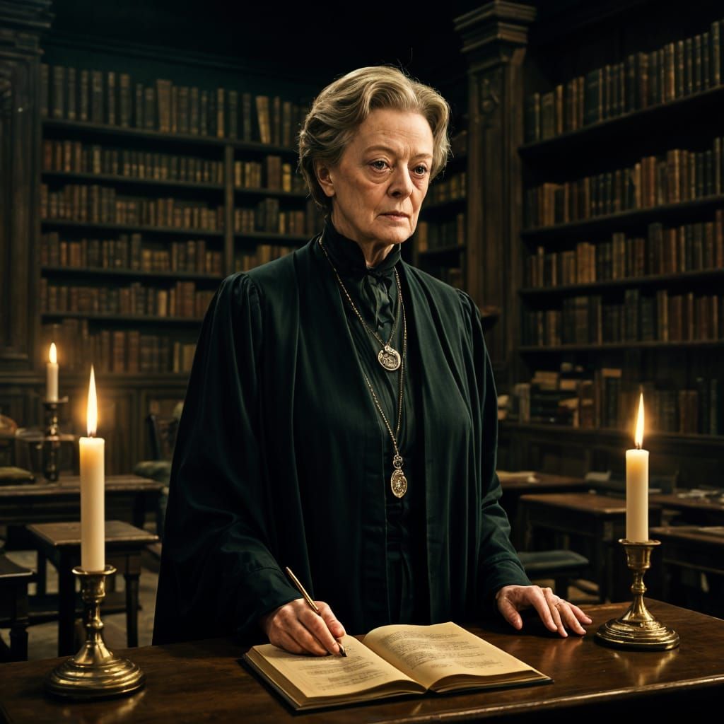 Maggie Smith as Minerva McGonagall: Realistic Portrait