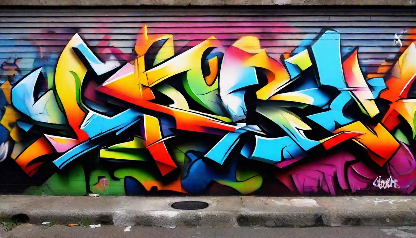 Vibrant Abstract Wildstyle Graffiti Art