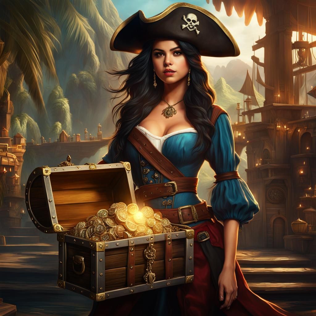 Pirate Treasure in D&D Setting: Matte Painting