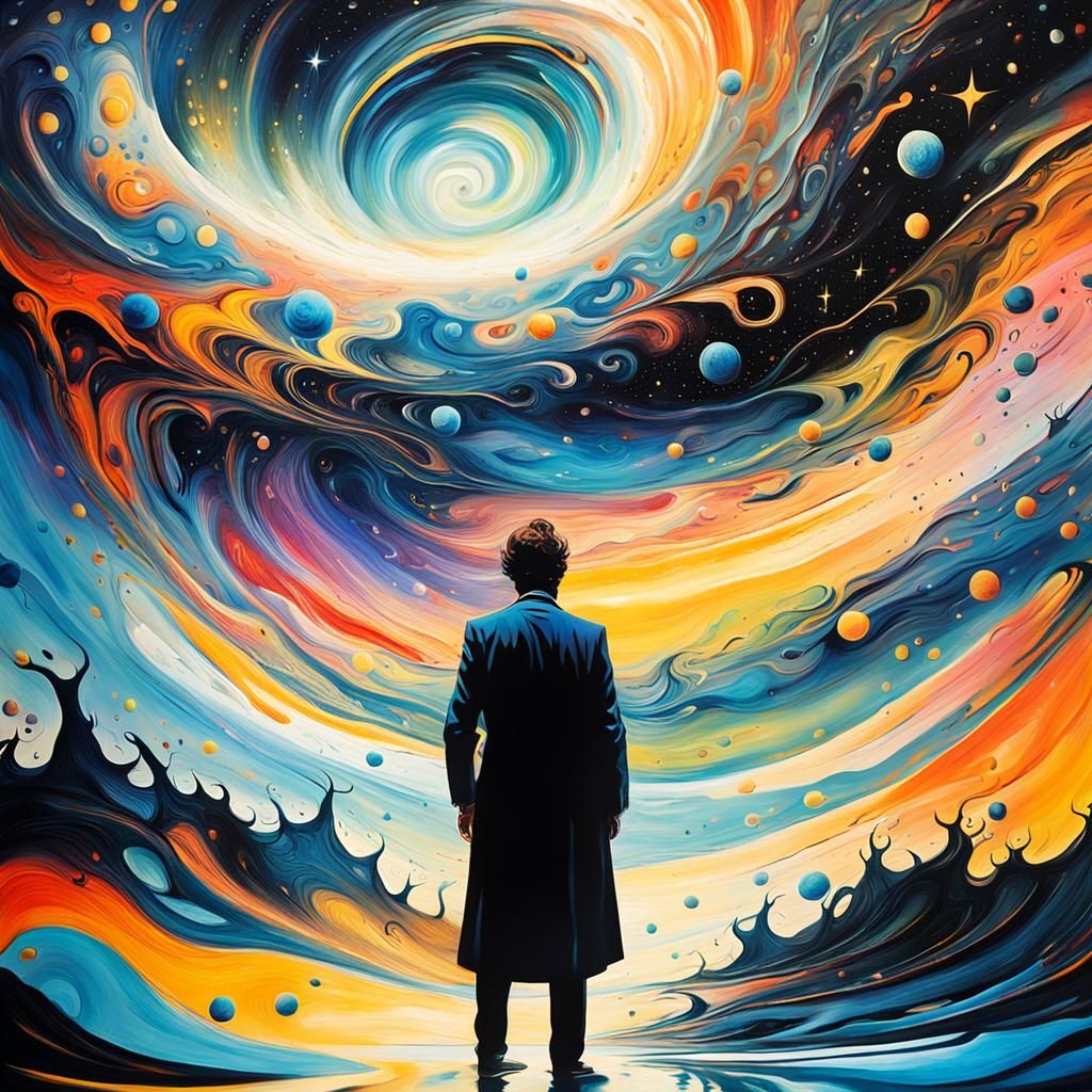 Figure at the Edge of Infinite Void