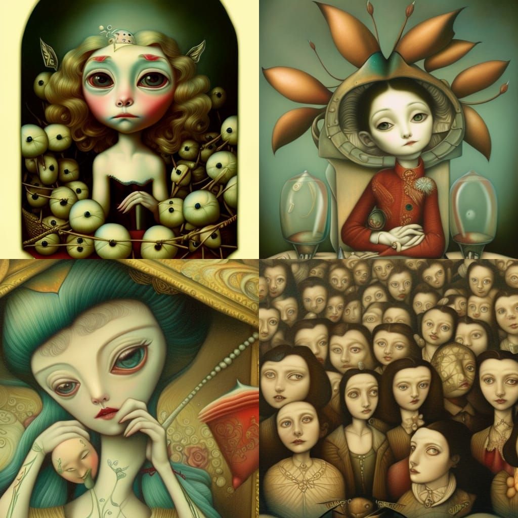 Dreamlike Portrait in Lacombe Style