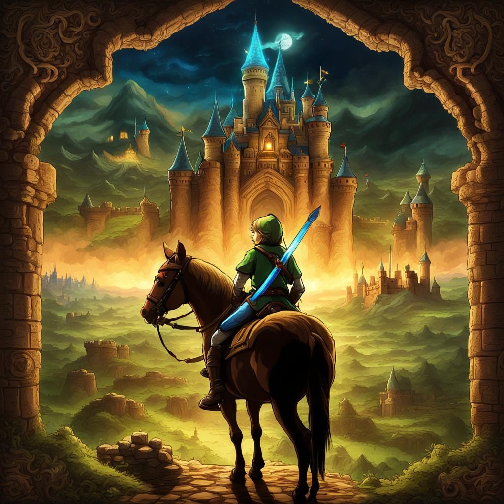 Link Confronts a Monster in Zelda's Journey