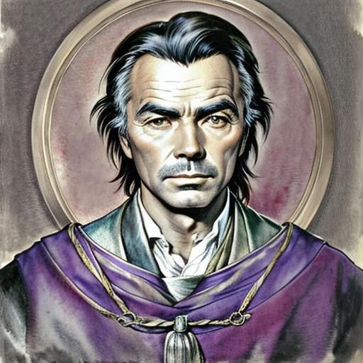 James Mason Portrait in Photorealism and Fantasy Style