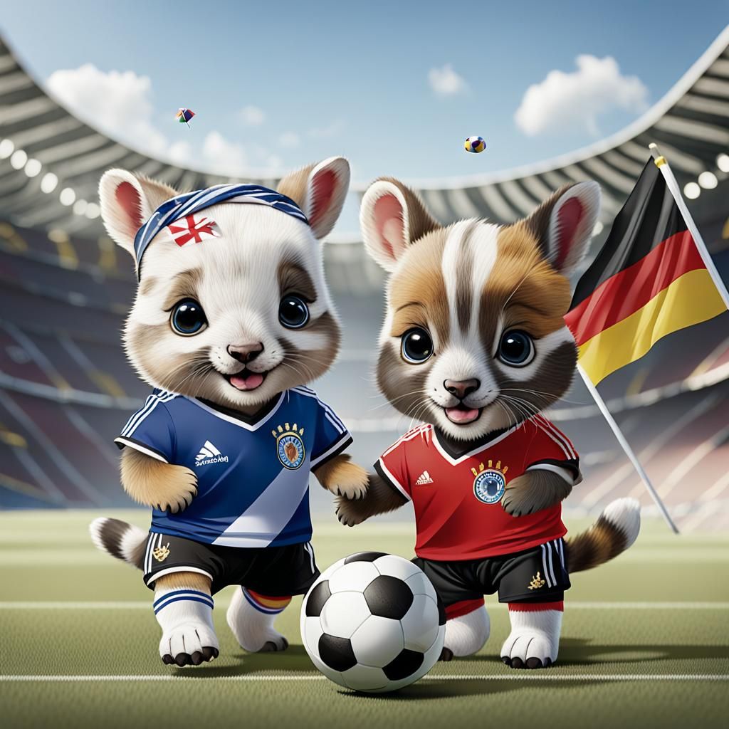 Adorable Baby Animals Play Soccer for EM 2024