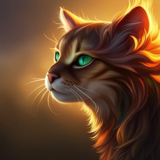 Sleeping Cat: Detailed Matte Painting