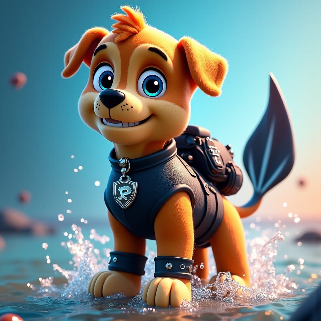 Paw Patrol Mer-Pup in Sleek Tactical Gear