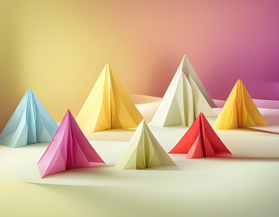 Origami Papercraft Sculpture: "Bananarama" in Soft Focus