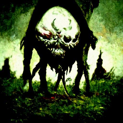 Sinister Cursed Figure in Dark Fantasy Style