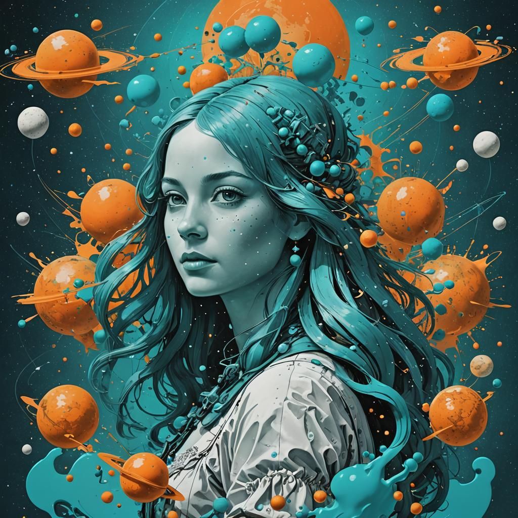 Hyperrealistic Music Galaxy in Film Noir Style