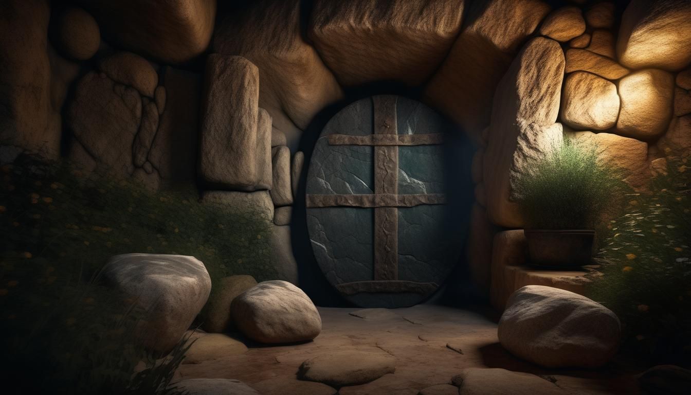 Garden Tomb Sealed: Epic Night View