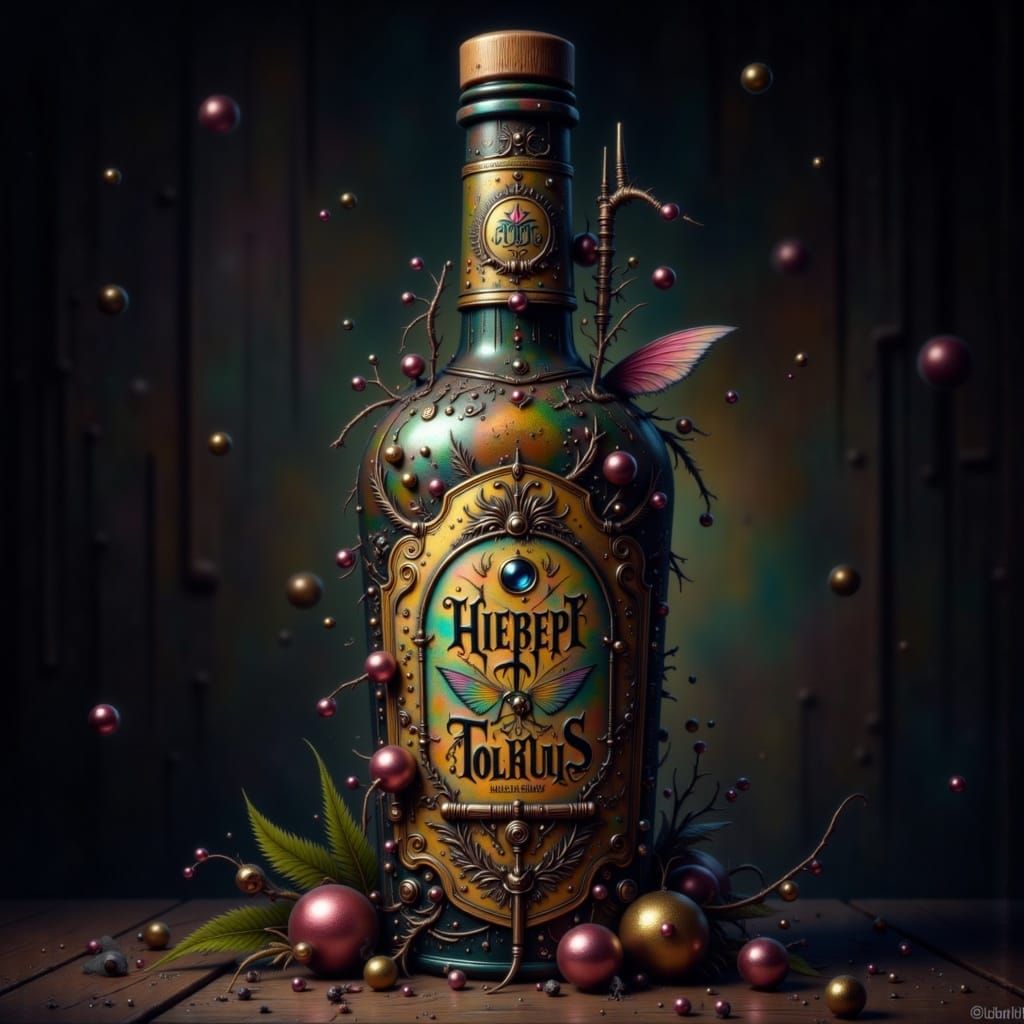 Mystical Bootlegged Liquor in Digital Art Style