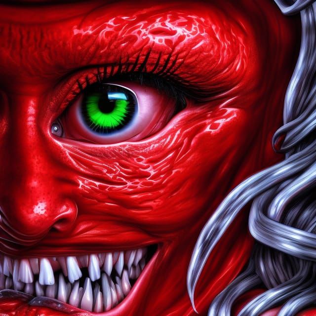 Hyperrealistic Blood Ogress Concept Art