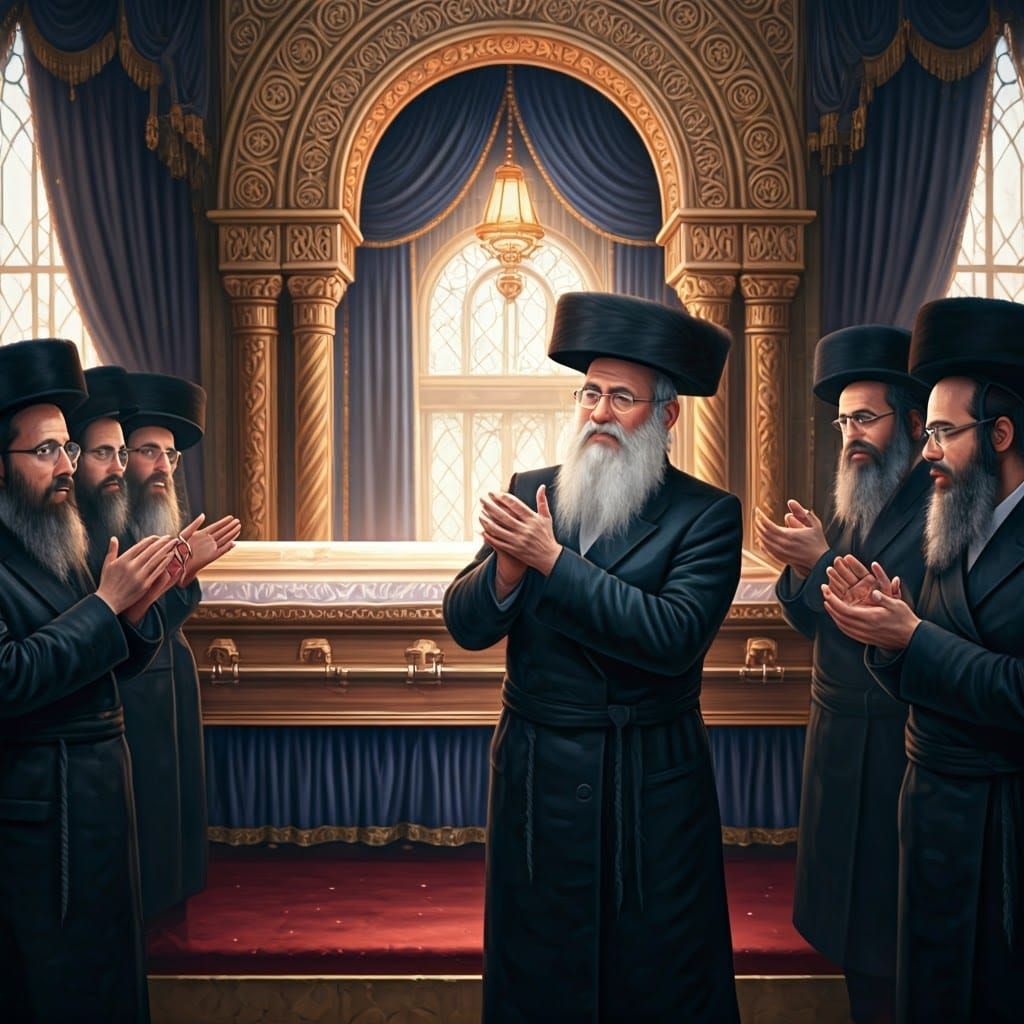 Ultra-Orthodox Jew Celebrates with Holy Coffin