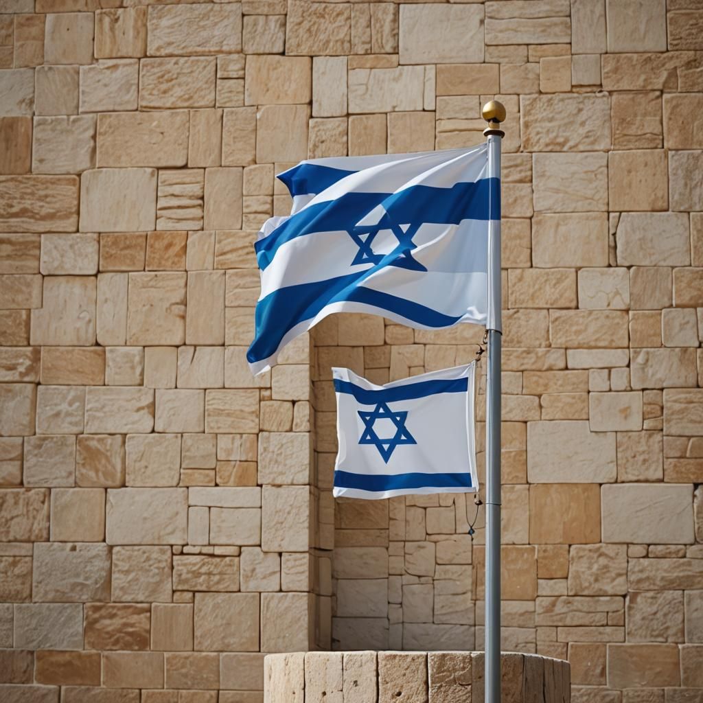 Israeli Flag in Sharp Focus, Professional Photography