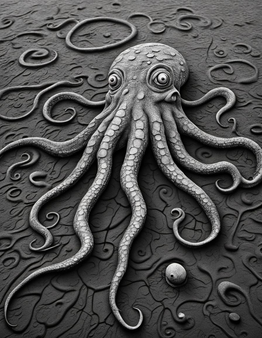 Eldritch Apocalypse Geoglyph in Vibrant Synchromism Style