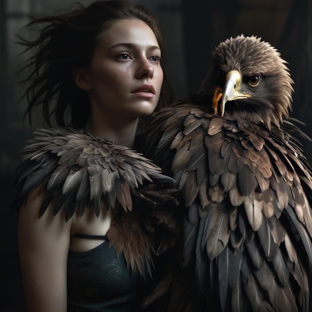 Dramatic Eagle Grasp: Hyper-Realistic Digital Art