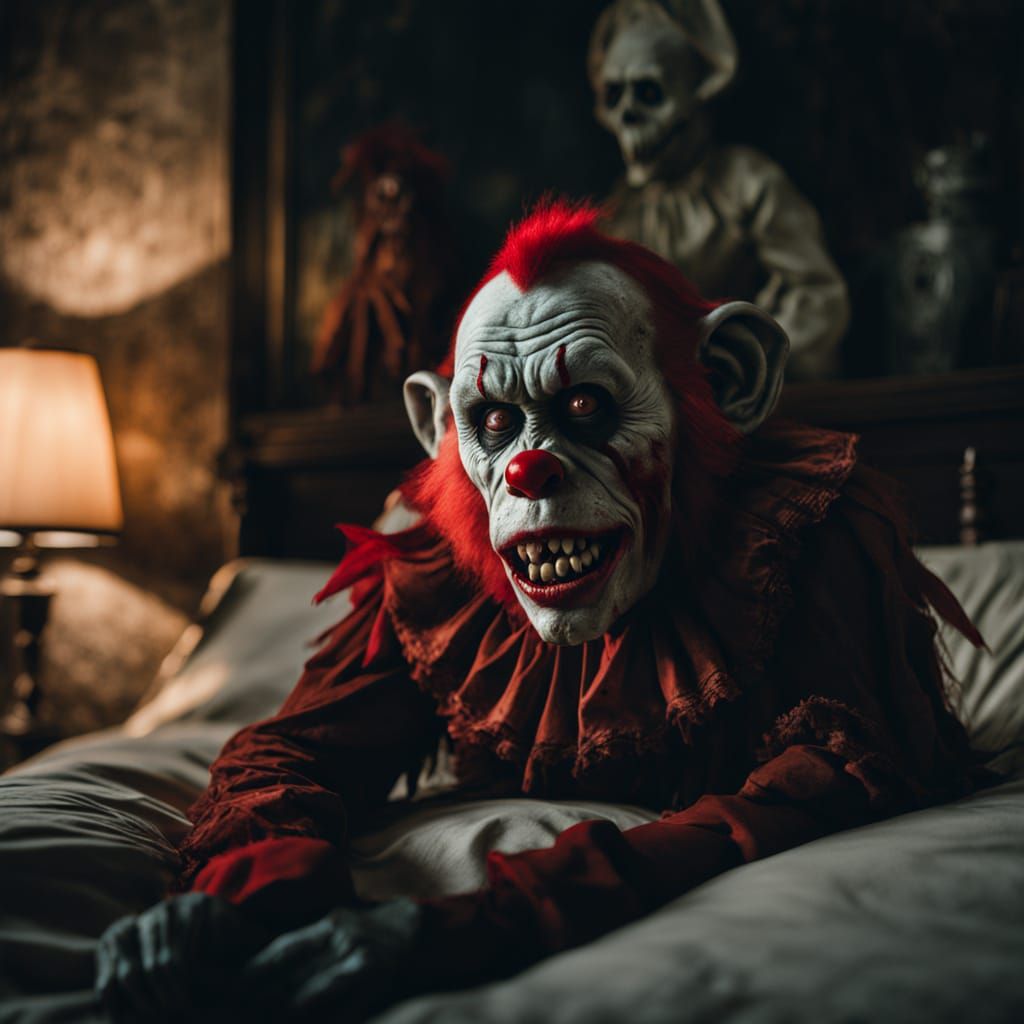 Grotesque Zombie Monkey Clown Brat Portrait