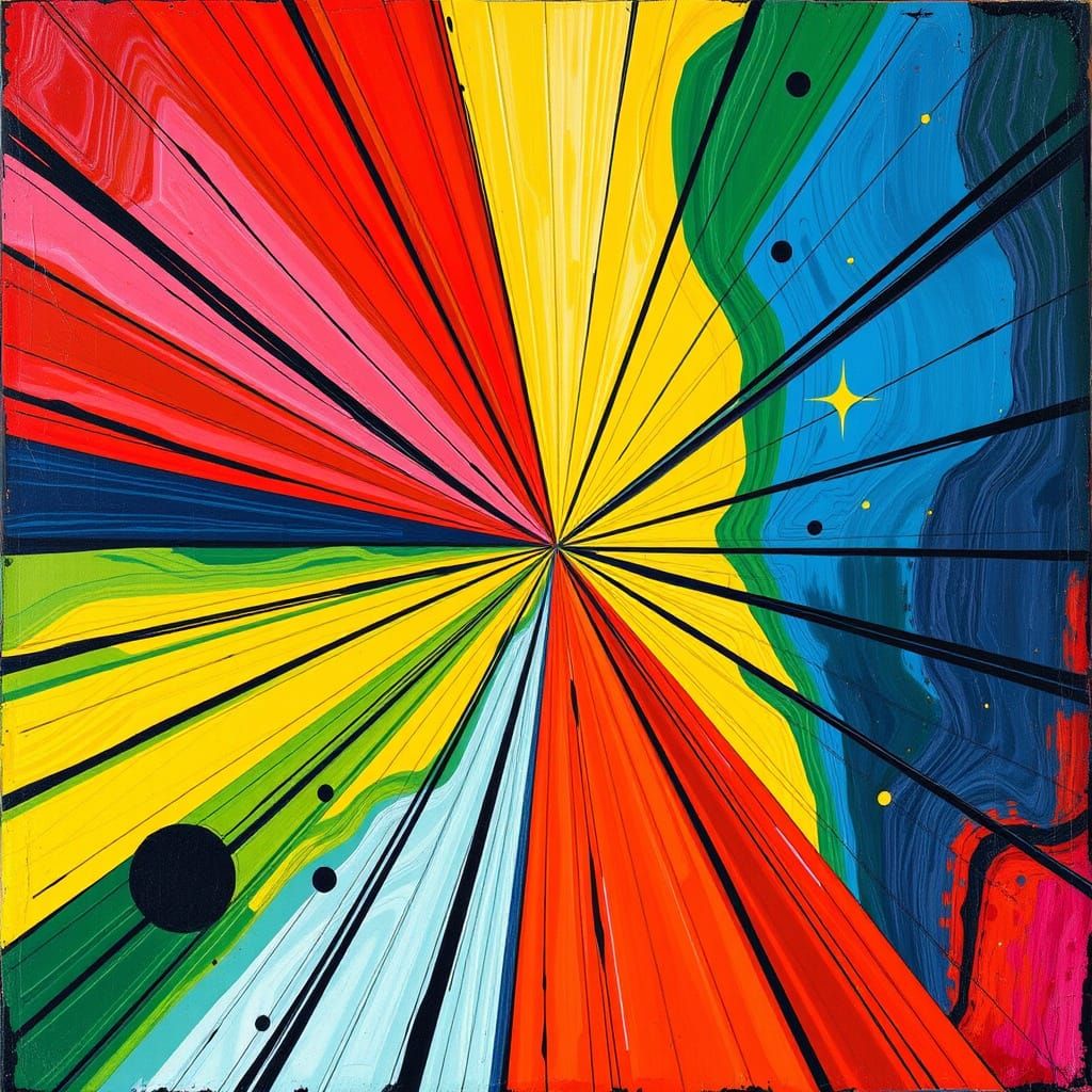 Expressive Striped Zebra with Dynamic Strokes and Vibrant Co...