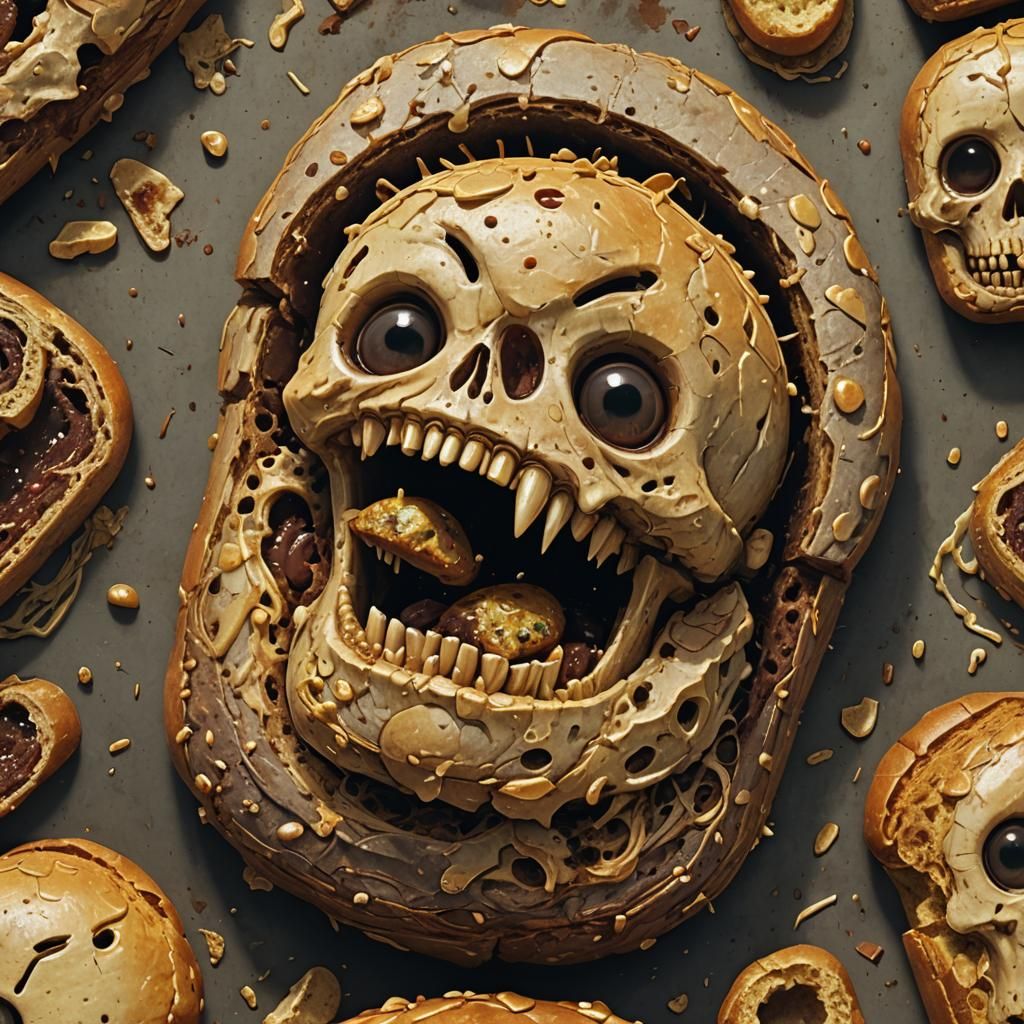 Macabre Concept Art: Deformed Animated Bread