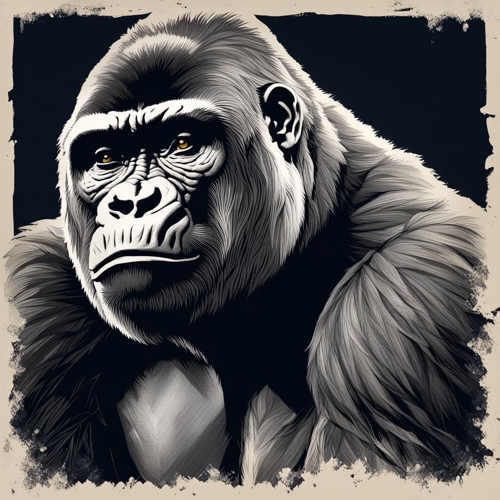 AI Generated Image of a Gorilla