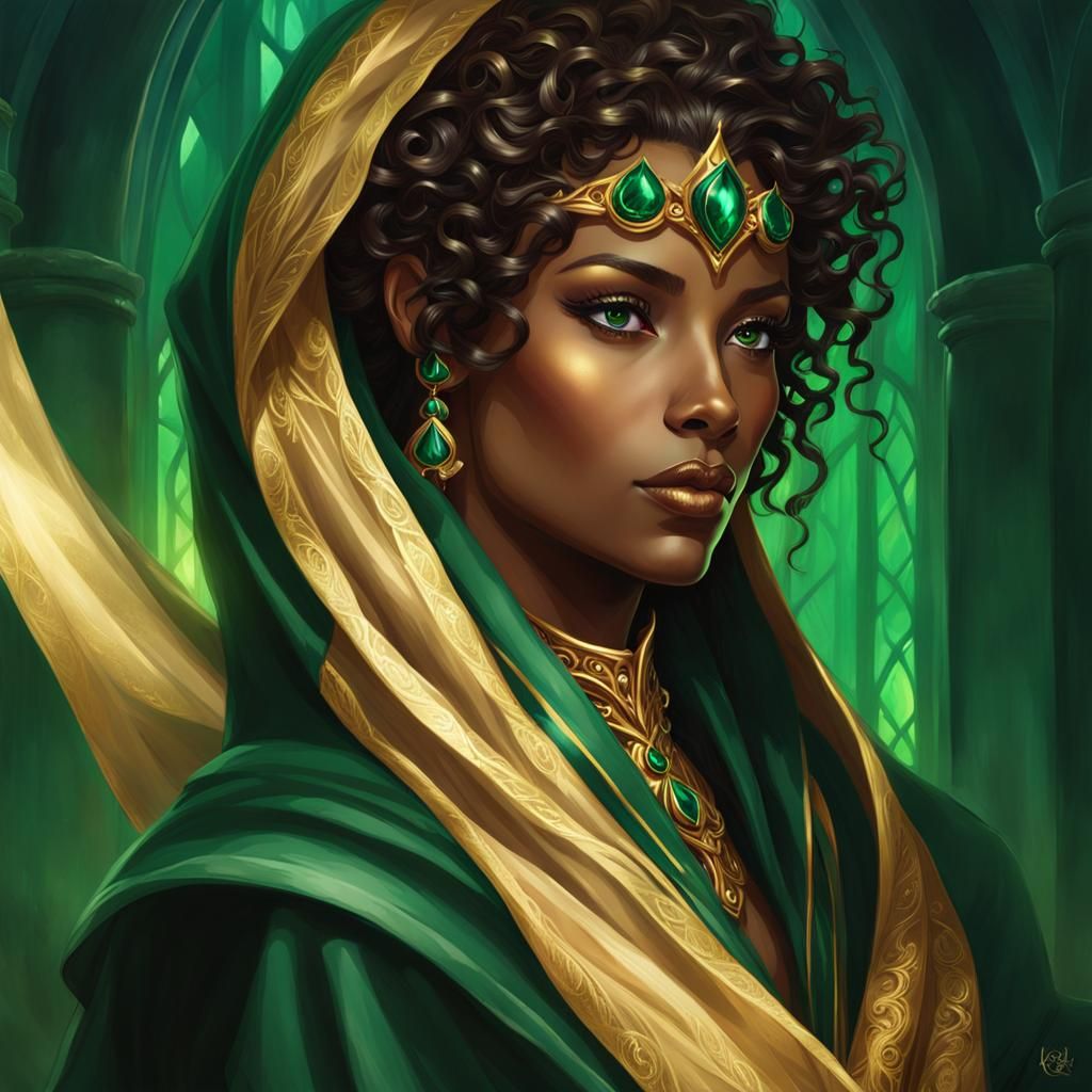 Elven Queen Concept Art in Dark Fantasy Style