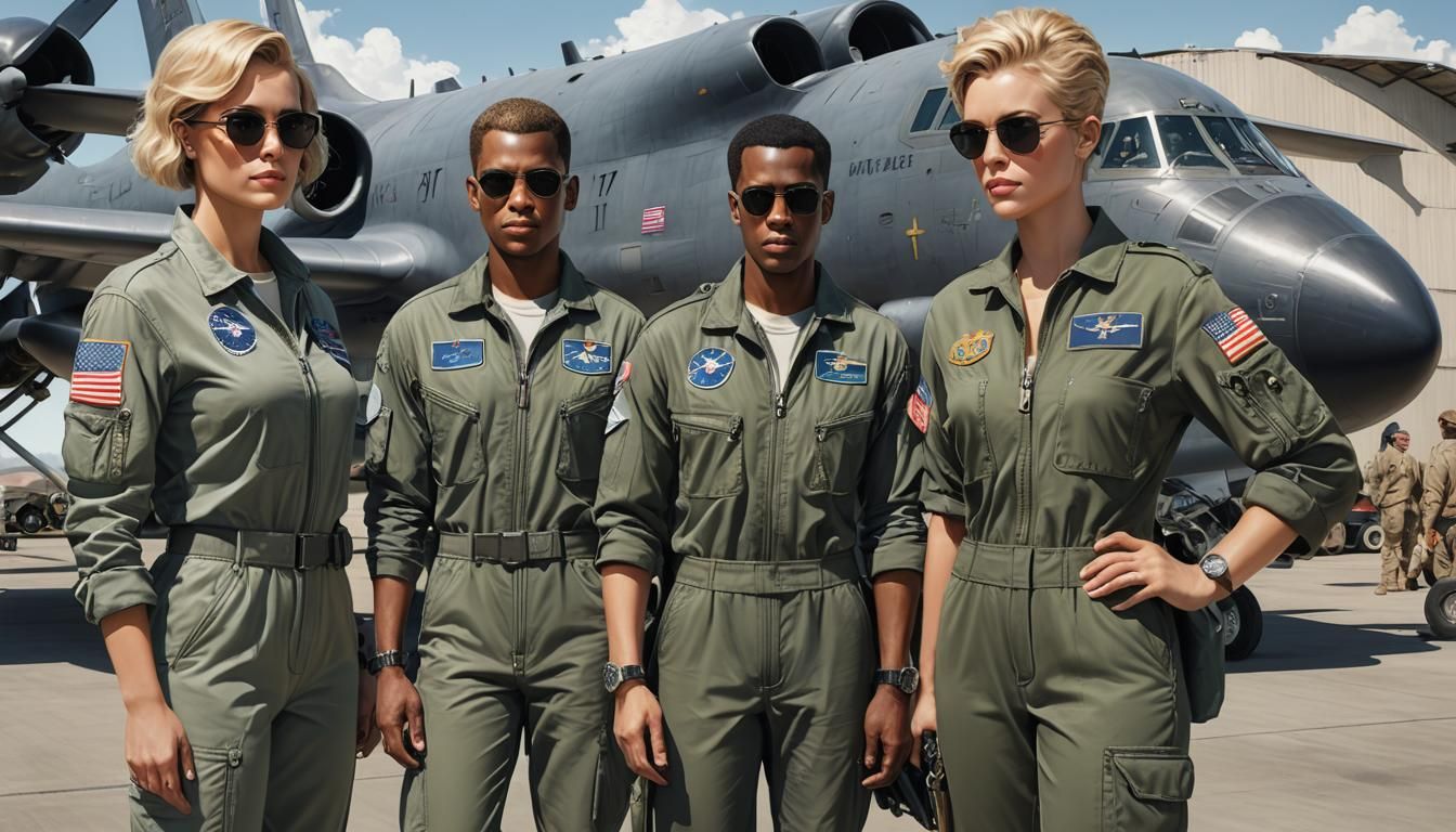 US Air Force Pilots in Splash Art Style