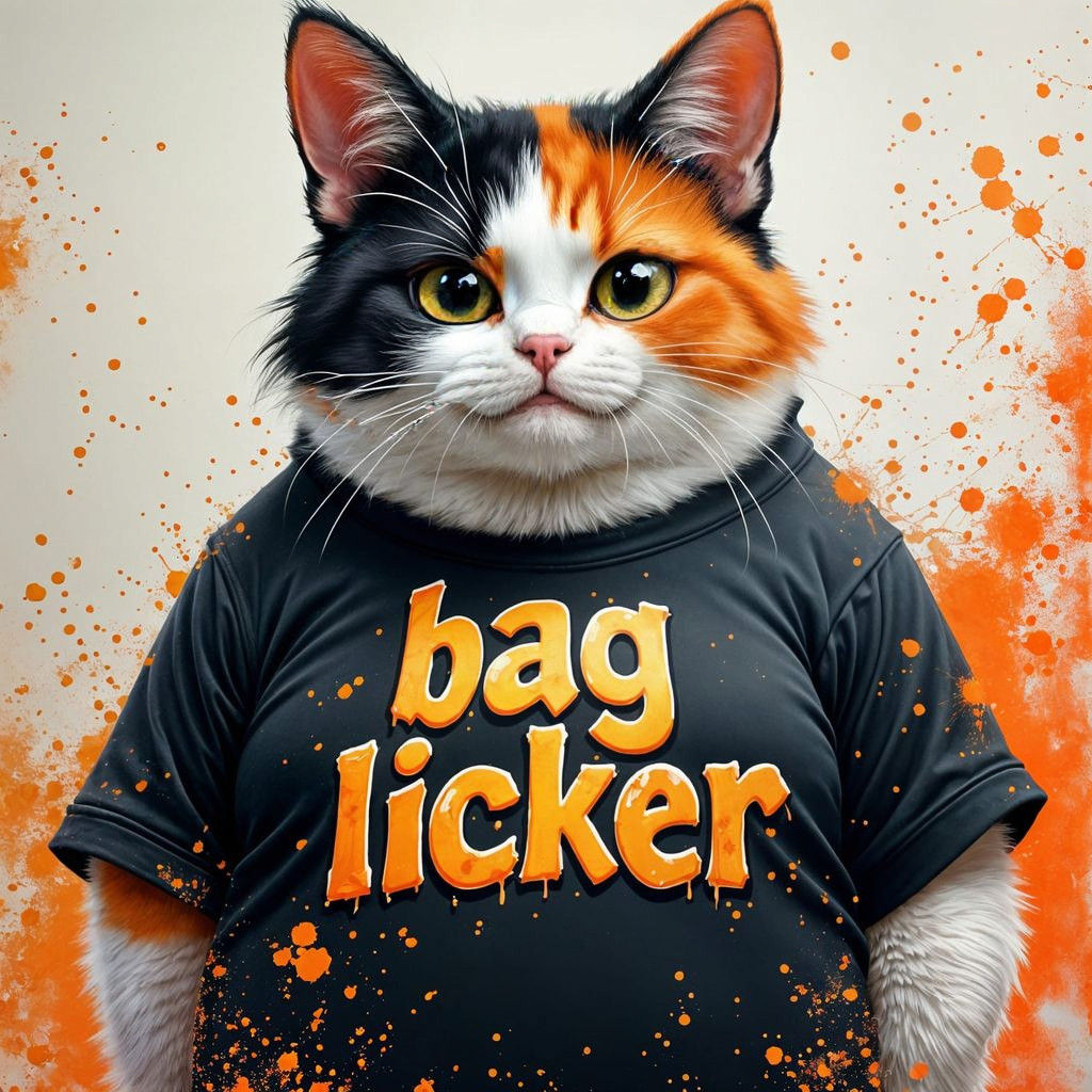 Vibrant Graffiti Cat with Attitude