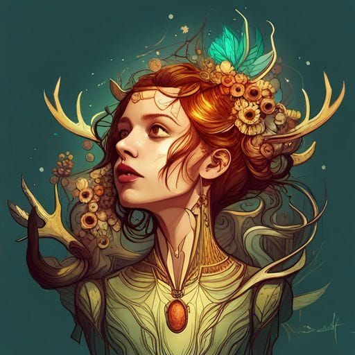 Antler Queen Generated by AI