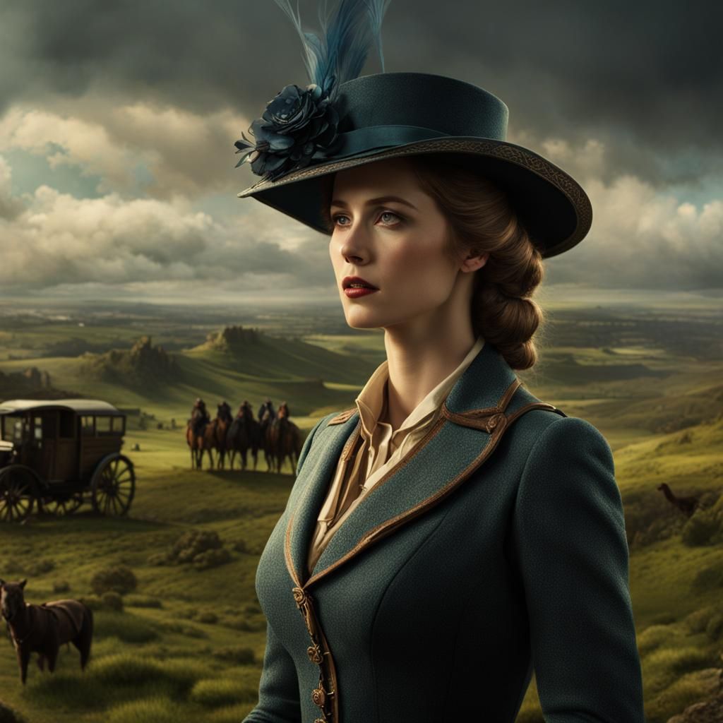 Emma Myers as Enid Sinclair: Digital Matte Painting