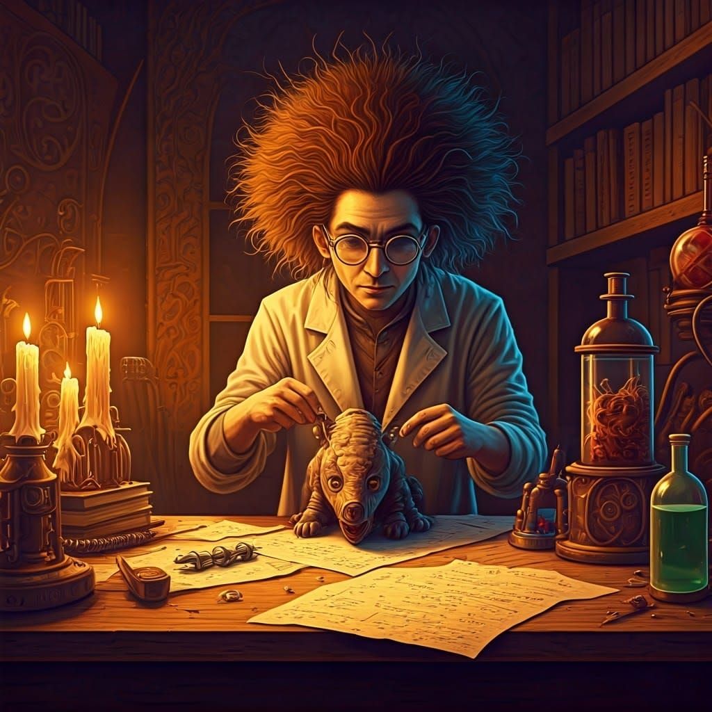 Eccentric Scientist Conjures Frankenstein's Monster