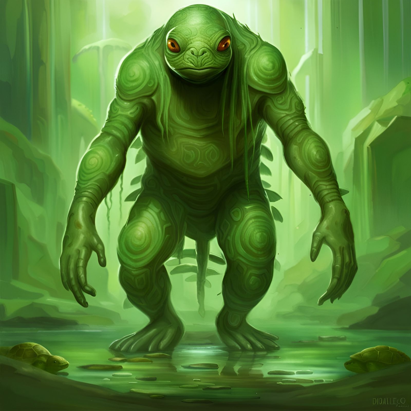 Kappa: Mythical Japanese River Imp Illustration