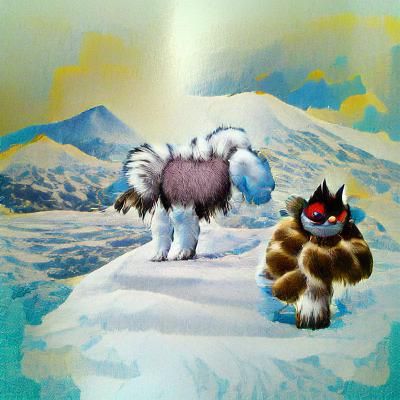 Crabominable Pokémon on Snowy Mountain