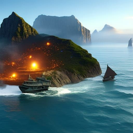 Epic Mermaid in Dramatic Digital Matte Painting