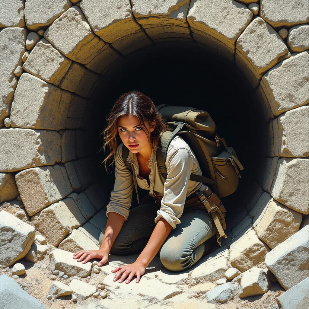 Young Traveler and Mysterious Tunnel, Moebius Style