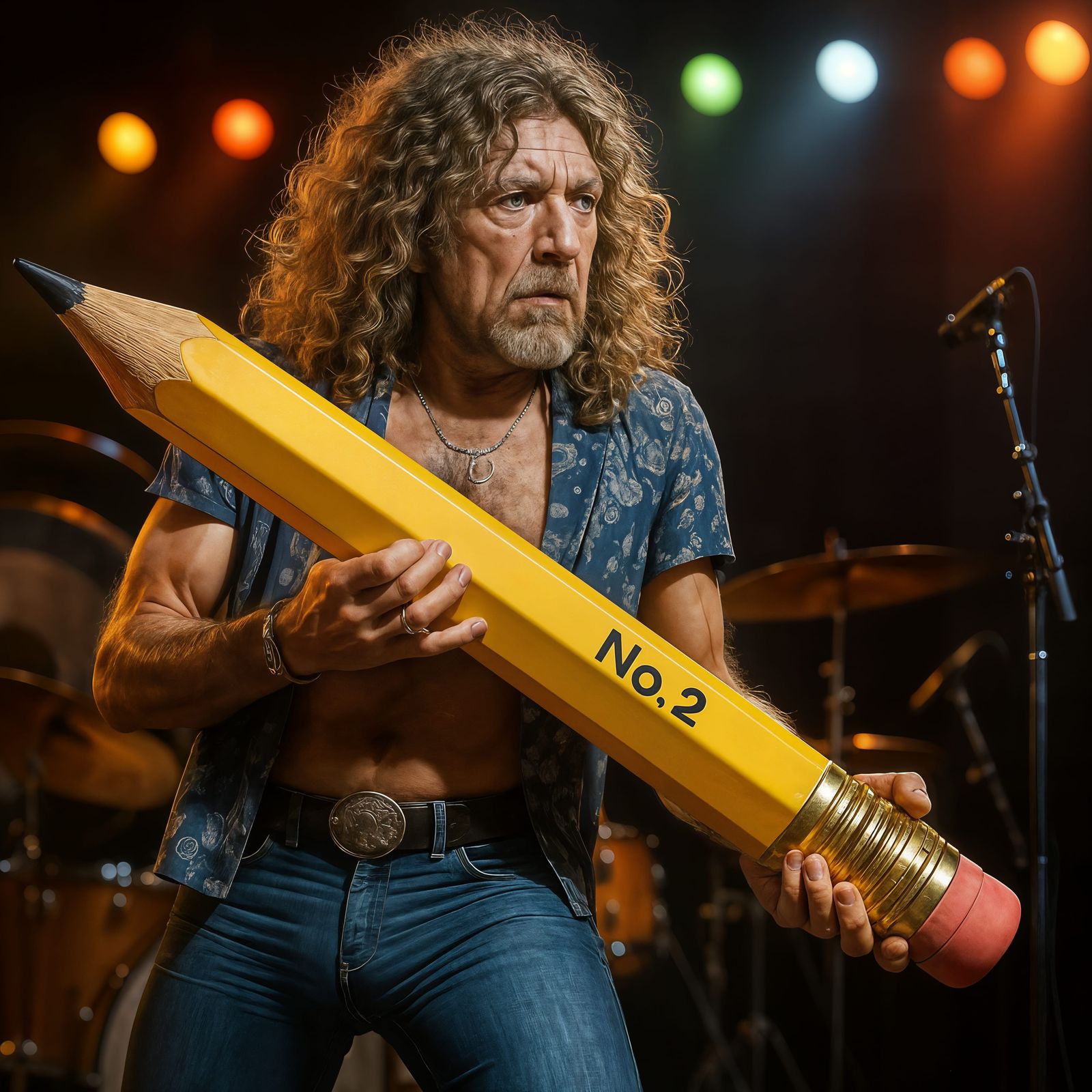 Led Zeppelin Band Performs on Stage as CGI Characters