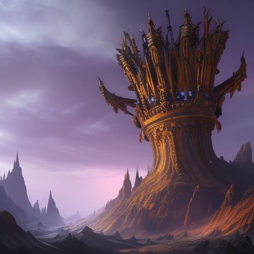 Fantastical Crown of Crowns: Detailed Matte Painting