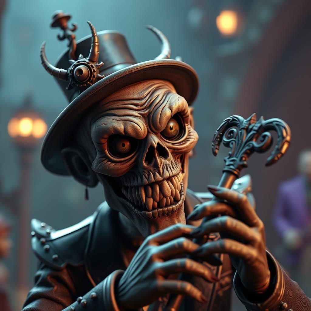 Grim Fandango Character in Detailed 3D Rendering