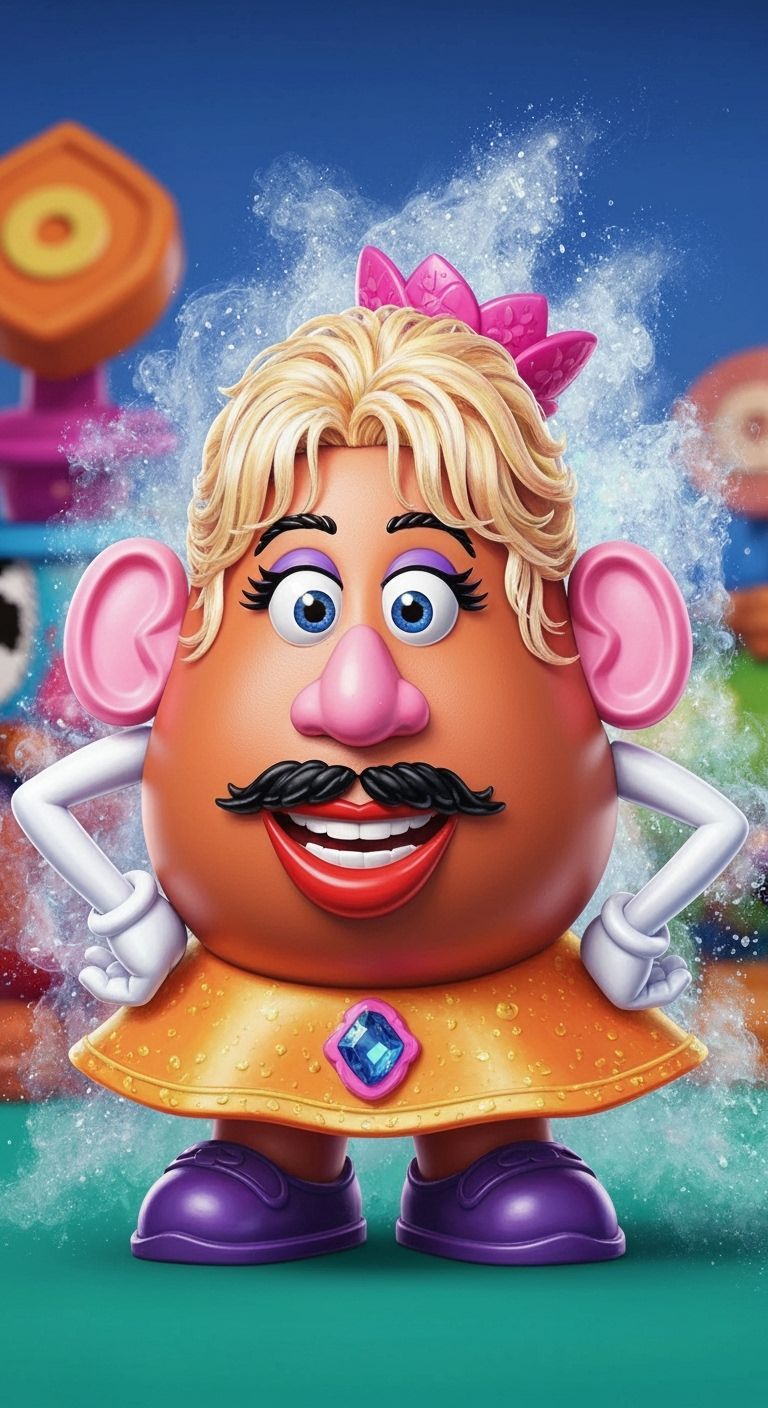 Dolly Parton as Mrs. Potato Head in Afremov Style