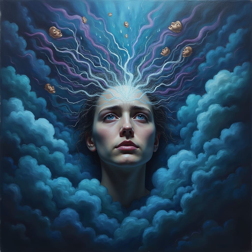 Turmoil Within: A Haunting Portrait of Inner Struggle