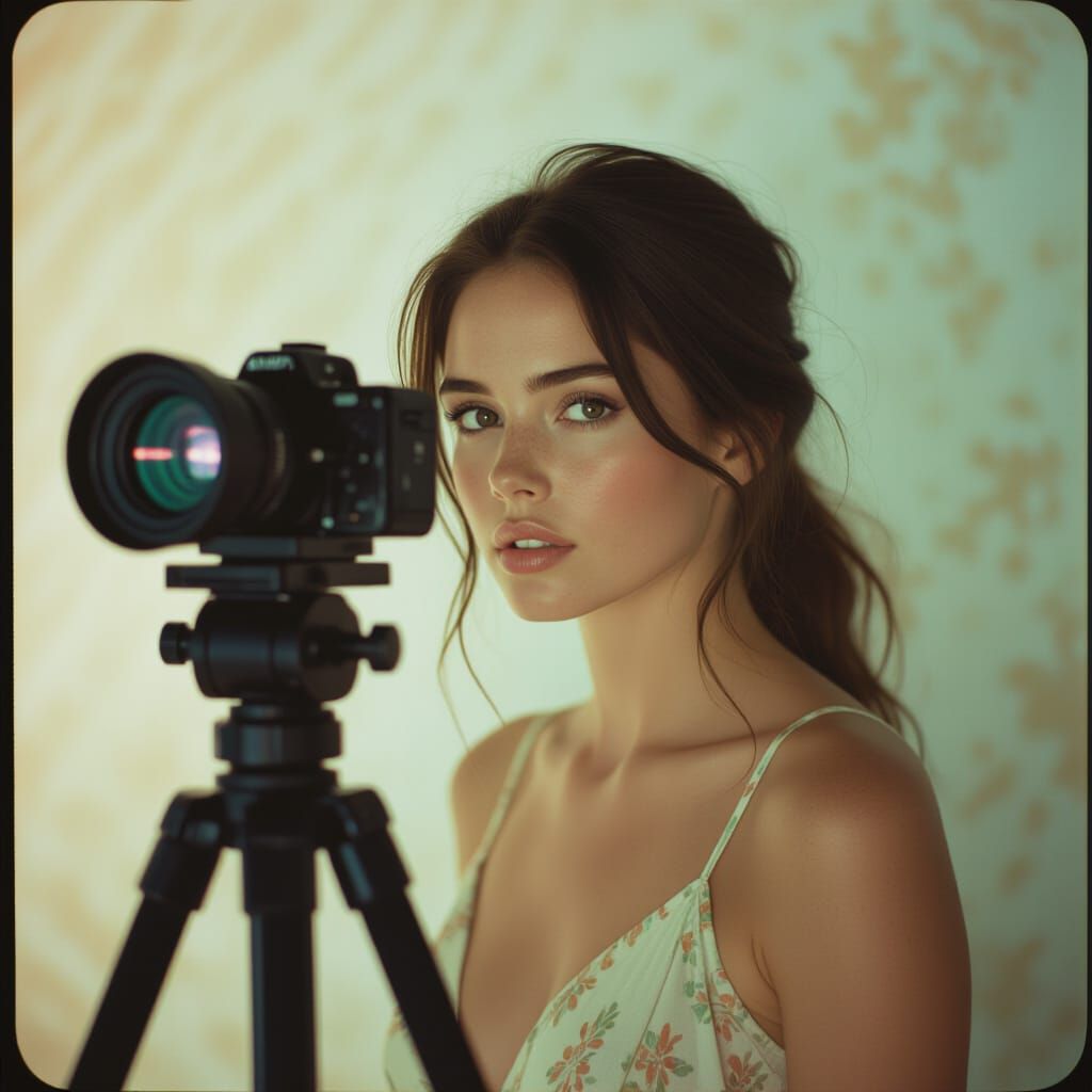 Venus: Nostalgic Cinematic Film Still