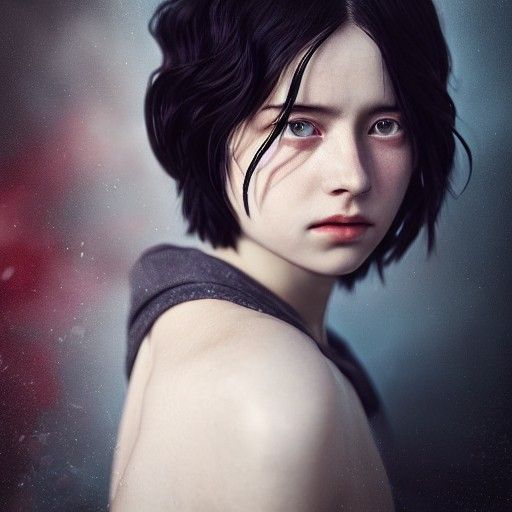 Detailed Portrait of Mikasa Ackerman